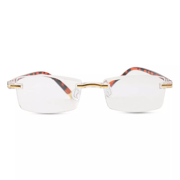 Women's Clearvue Tortoise Frameless Reading Glasses, +2.00 - Picture 2 of 2